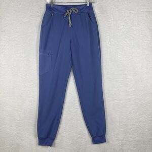 Figs Womens S Tall Zamora Jogger Scrub Pants High Rise Utility Workwear Blue